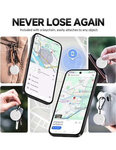 MILI smart tag MiTag Duo για iOS & Android συσκευές, Bluetooth tracker, λευκό