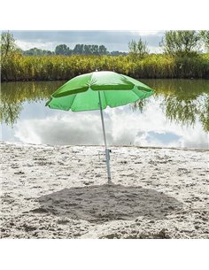 PROPLUS βάση ομπρέλας παραλίας 360816 για κοντάρι διαμέτρου 31-35mm, μεταλλική, ασημί