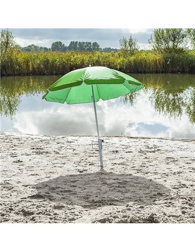 PROPLUS βάση ομπρέλας παραλίας 360816 για κοντάρι διαμέτρου 31-35mm, μεταλλική, ασημί