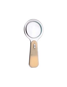 Μεγενθυντικός φακός με led μπεζ 14,5 xØ6,3εκ.