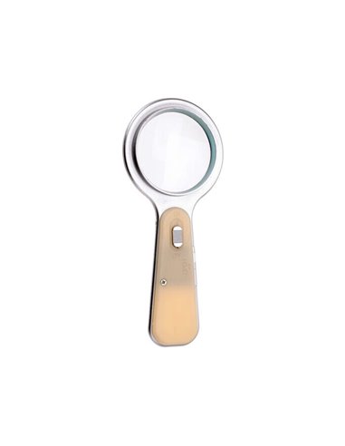 Μεγενθυντικός φακός με led μπεζ 14,5 xØ6,3εκ.