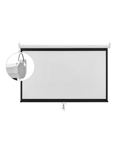 BRATECK οθόνη προβολής projector τοίχου/οροφής ESBA100, 221x124cm, 16:9/100", πτυσσόμενη