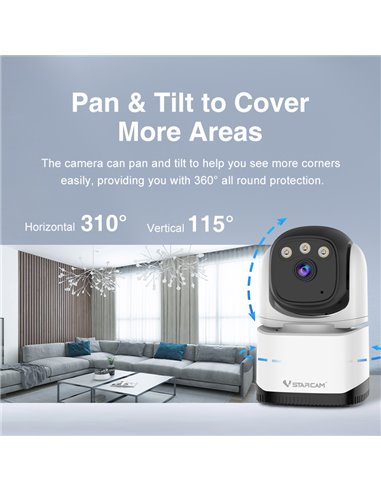 VSTARCAM smart κάμερα CS995, 3MP, WiFi, PTZ, SD