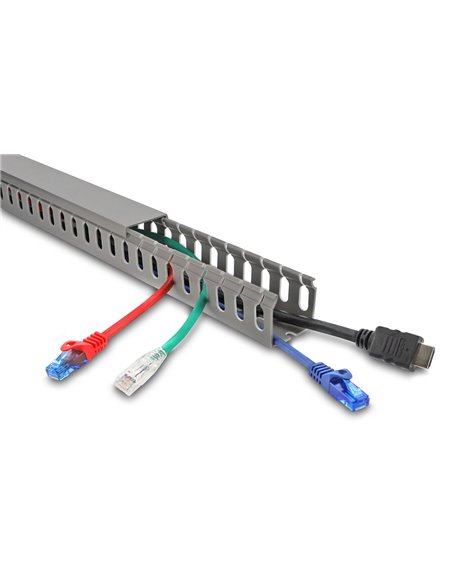 DELOCK cable management 22029, πλαστικό, 40x40mm, 1m, γκρι