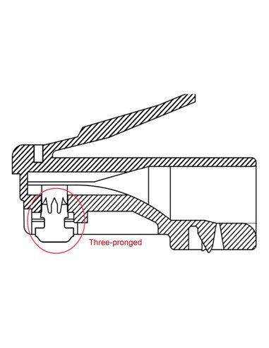 GOOBAY βύσμα RJ45 93829, CAT 6 STP, μεταλλικό, 10τμχ