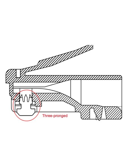 GOOBAY βύσμα RJ45 93829, CAT 6 STP, μεταλλικό, 10τμχ