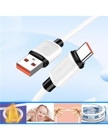 KAKUSIGA καλώδιο USB-C σε USB KSC-998, σιλικόνης, 5A, 480Mbps, 1m, μαύρο
