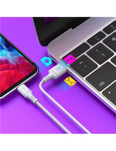 KAKUSIGA καλώδιο Lightning σε USB KSC-421, 2.8A, 480Mbps, 2m, λευκό