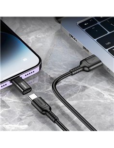 KAKUSIGA αντάπτορας Lightning σε USB-C KSC-1408, 480Mbps, 2A, μαύρος