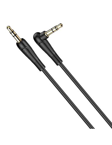 KAKUSIGA καλώδιο ήχου 3.5mm KSC-521, AUX, 90°, HiFi 1m, μαύρο