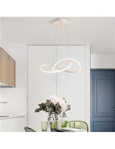 POWERTECH LED φωτιστικό οροφής HLL-0209, 48W, 4000K, Φ50cm x 120cm, λευκό