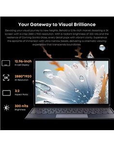 CHUWI tablet Hi10 Max με πληκτρολόγιο/στυλό αφής/θήκη, 12.9", 12/512GB, Windows 11 Pro, 4800mAh, γκρι