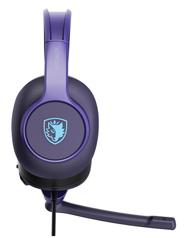 SADES gaming headset UPOWER, 3.5mm σύνδεση, 40mm, μωβ