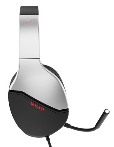 SADES gaming headset SPOWER, 3.5mm σύνδεση, 40mm, multi-platform, ασημί