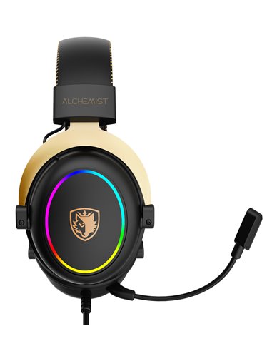 SADES gaming headset Alchemist, USB σύνδεση, 50mm, V7.1 surround, ENC, RGB, multi-platform, μαύρο