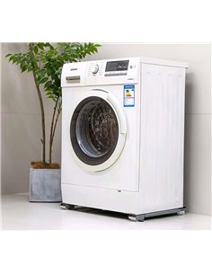 BRATECK βάση λευκών συσκευών WMS11-4 με ρόδες, ρυθμιζόμενη, έως 300kg, γκρι