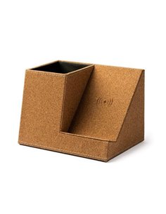 Μολυβοθήκη με ασύρματο φορτιστή από φελλό Υ10,6x15,2x10,6εκ.