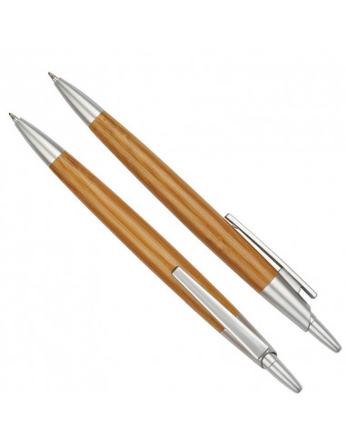 Στυλό ξύλινο baboo με μεταλλικά μέρη και κλιπ
