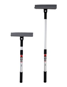 HEYNER καθαριστής τζαμιών 407300, τηλεσκοπικός έως 80cm, ασημί/μαύρος