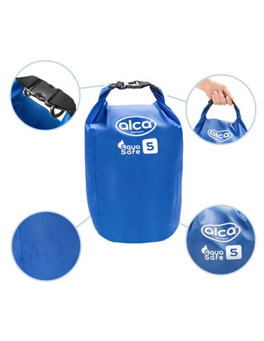 ALCA αδιάβροχος σάκος χειρός 516050, 5L, 39x15x9cm, μπλε