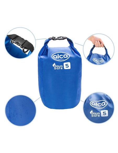 ALCA αδιάβροχος σάκος χειρός 516050, 5L, 39x15x9cm, μπλε