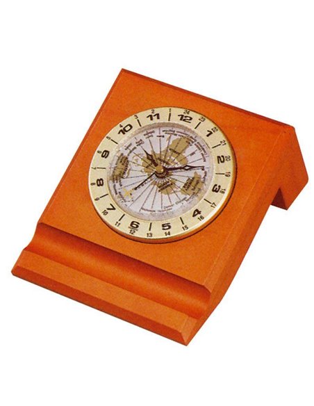 Bestar ρολόι με παγκόσμια ώρα ανοιχτή κερασιά Υ7x12x12.8εκ.