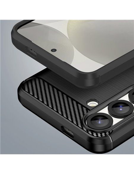 POWERTECH Θήκη Carbon MOB-2009 για Samsung S25 Edge, μαύρη