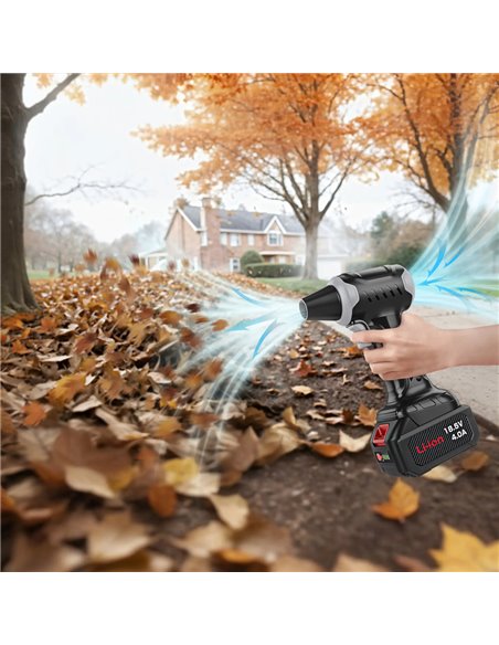 KINZIR ηλεκτρικό air duster AD47, 400W, 10000mAh, μαύρο