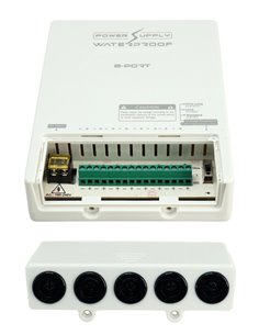 FOLKSAFE τροφοδοτικό συστημάτων CCTV FS-DC120805W, 8 εξόδων, 12V/5A, αδιάβροχο IP65