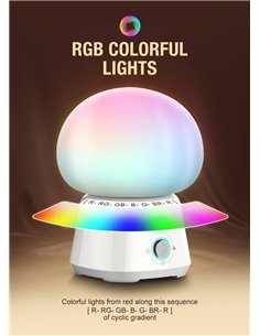 LDNIO LED φωτιστικό νυκτός Y4, RGB, ρυθμιζόμενο, επαναφορτιζόμενο, λευκό