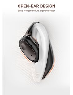 LDNIO earphones με θήκη φόρτισης T11, OWS, Φ15mm, 50/450mAh, μαύρα