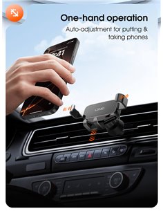 LDNIO βάση smartphone αυτοκινήτου MG13 για αεραγωγούς, μαύρη