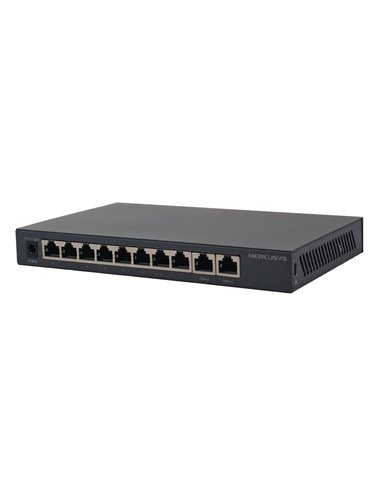 MERCUSYS Desktop Switch MS110GMP, 8x 10/100/1000Mbps PoE+, 2x Gigabit, Ver. 1.0