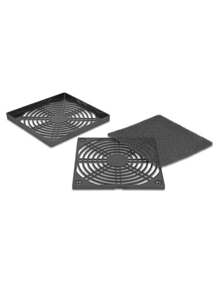 DELOCK σχάρα για 120mm ανεμιστήρα 67313 με φίλτρο σκόνης, πλαστική, μαύρη