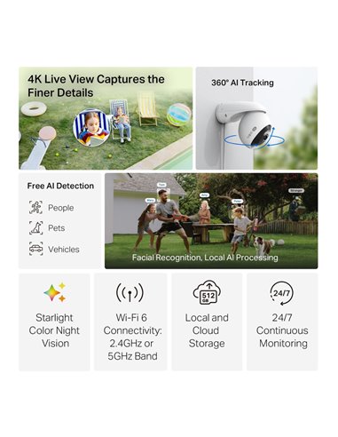 TP-LINK smart camera Tapo C560WS, 4K, IP66, Wi-Fi 6, two-way audio, Ver. 1.0