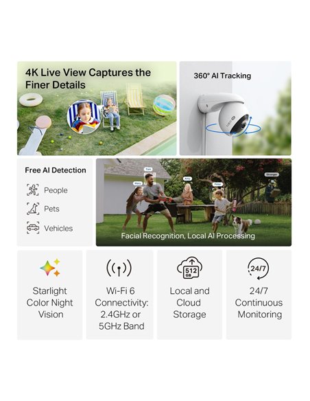 TP-LINK smart camera Tapo C560WS, 4K, IP66, Wi-Fi 6, two-way audio, Ver. 1.0