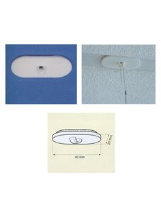 Αυτοκόλλητο κρεμαστάρι πλαστικό οβάλ 40mm (10τεμ)
