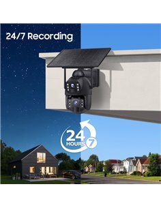 SECTEC smart ηλιακή κάμερα ST-536-6MAOV-4G-EU, dual lens, 3MP, 4G, SD, PTZ, IP66
