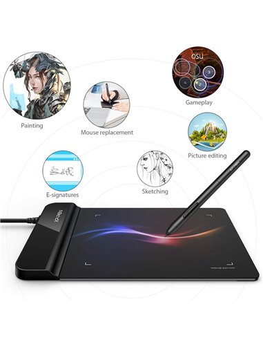 XP-PEN ταμπλέτα σχεδίασης με γραφίδα Star G430S, 101.6x76.2mm, μαύρο