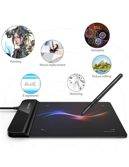 XP-PEN ταμπλέτα σχεδίασης με γραφίδα Star G430S, 101.6x76.2mm, μαύρο