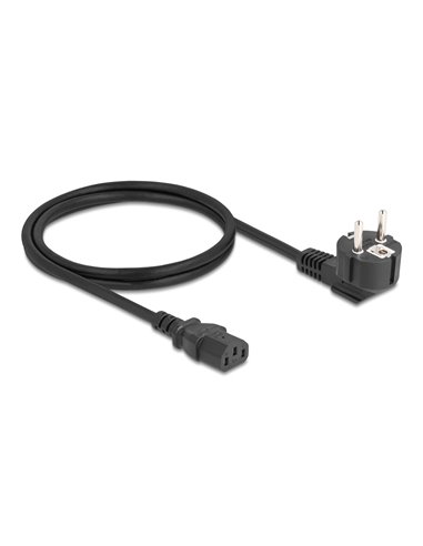 DELOCK καλώδιο τροφοδοσίας 81299, 3x 0.75mm², 1m, μαύρο