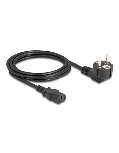 DELOCK καλώδιο τροφοδοσίας 81326, 3x 0.75mm², 2m, μαύρο