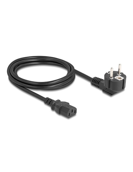 DELOCK καλώδιο τροφοδοσίας 81567, 3x 1.00mm², 2m, μαύρο