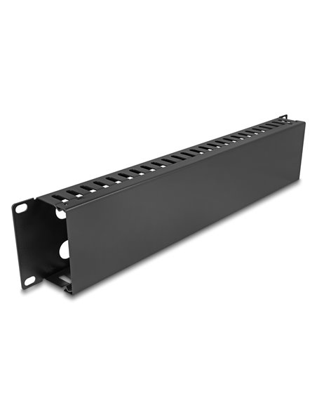 DELOCK cable management 81559 για rack 19"/2U, μεταλλικό, μαύρο