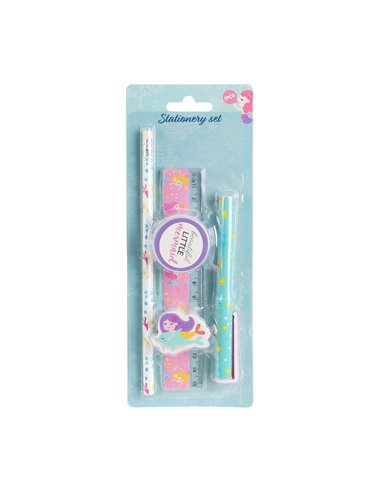 Σχολικό σετ 5 τεμαχίων "Γοργόνα” Υ23x9x9εκ.