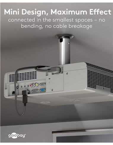 GOOBAY αντάπτορας DisplayPort 77130, 8K/144Hz, γωνιακός, μαύρος