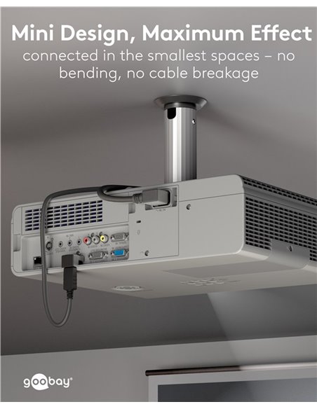 GOOBAY αντάπτορας DisplayPort 77130, 8K/144Hz, γωνιακός, μαύρος