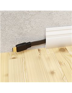 GOOBAY καλώδιο HDMI 77133 με Ethernet, flat, 8K/60Hz, 48 Gbps, 1m, μαύρο