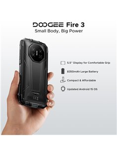 DOOGEE smartphone Fire 3, 5.5", 3/64GB, 8350mAh, IP68/IP69K/MIL-STD-810H, μαύρο