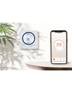 Smart θερμοστάτης αερίου BHT-800WM-GCLW, WiFi, επιτοίχιος, λευκός